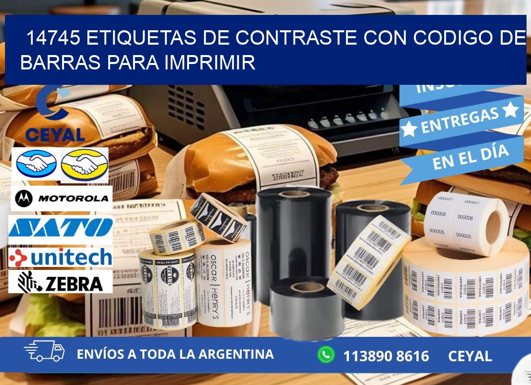 14745 etiquetas de contraste con codigo de barras para imprimir