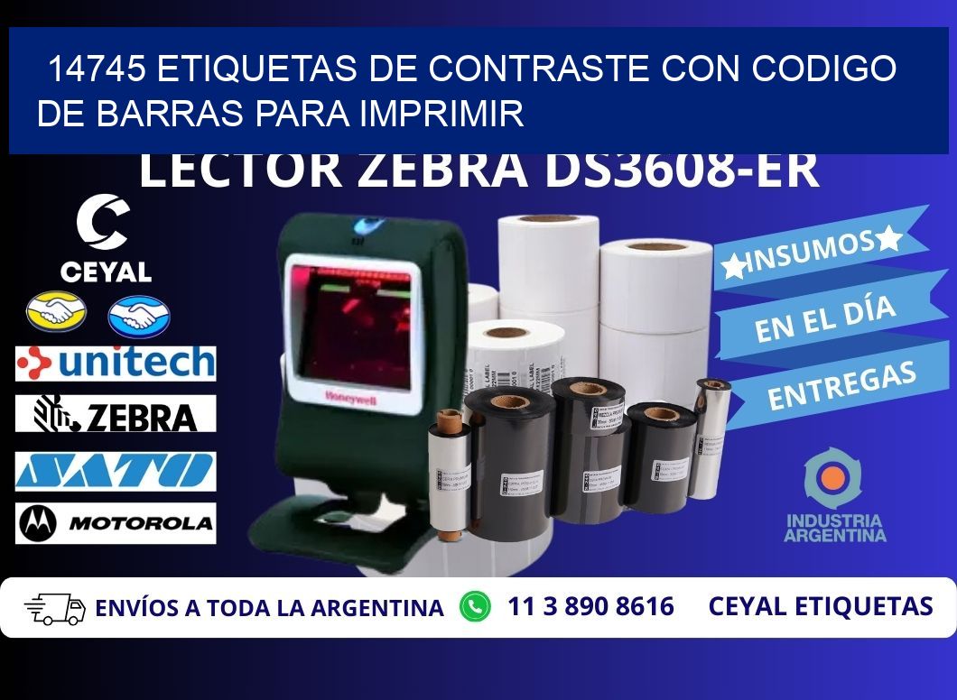 14745 etiquetas de contraste con codigo de barras para imprimir