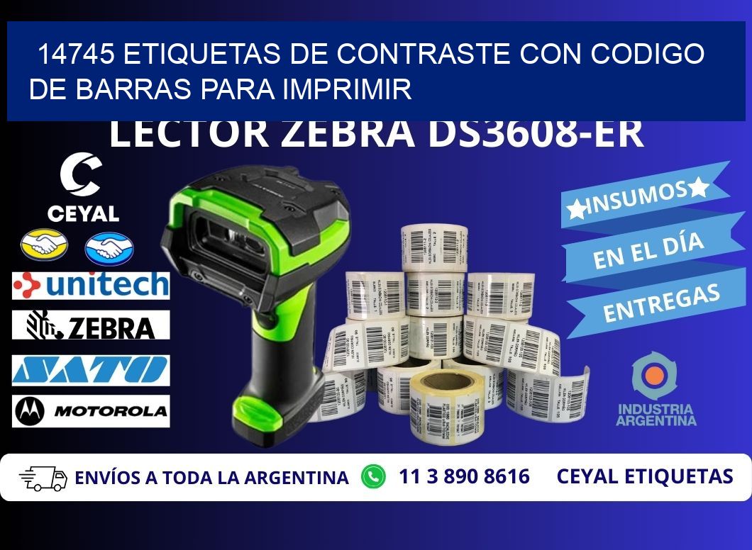 14745 etiquetas de contraste con codigo de barras para imprimir