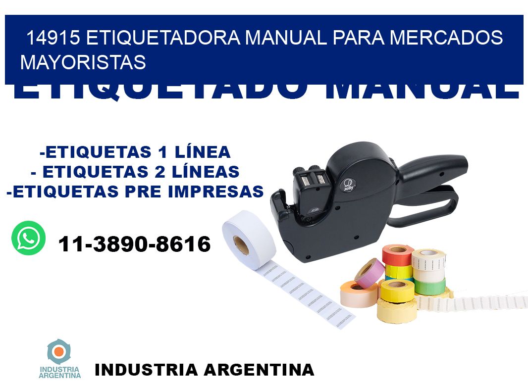 14915 etiquetadora manual para mercados mayoristas