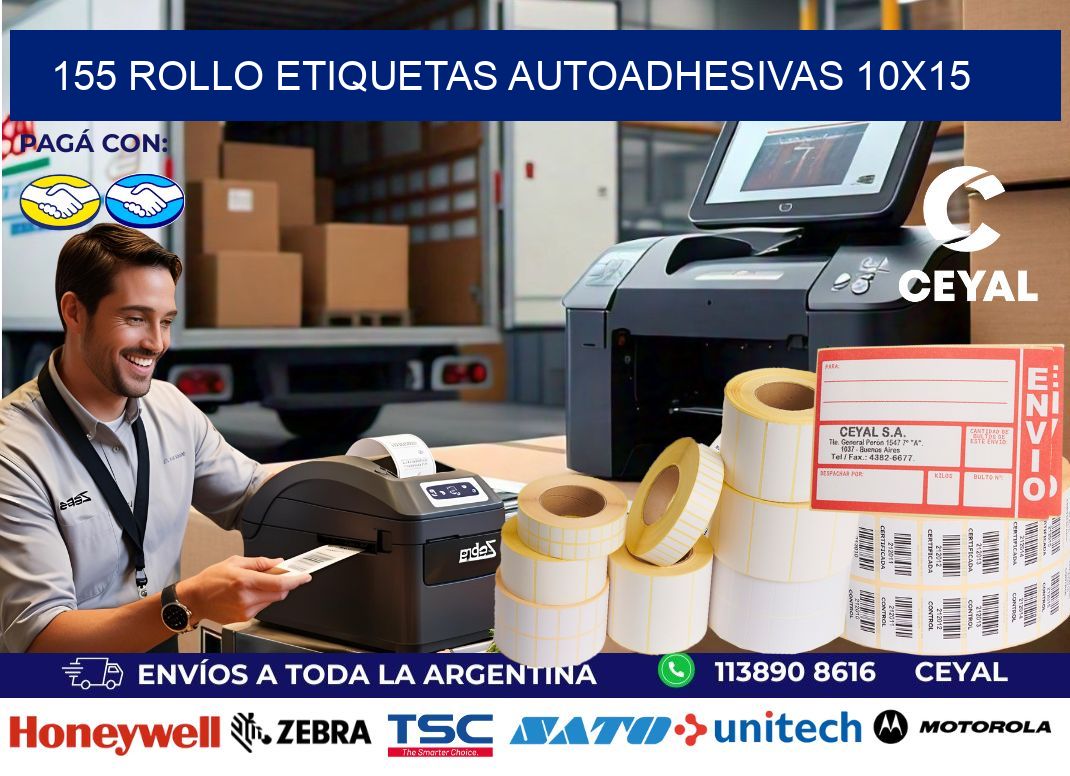 155 Rollo Etiquetas autoadhesivas 10x15