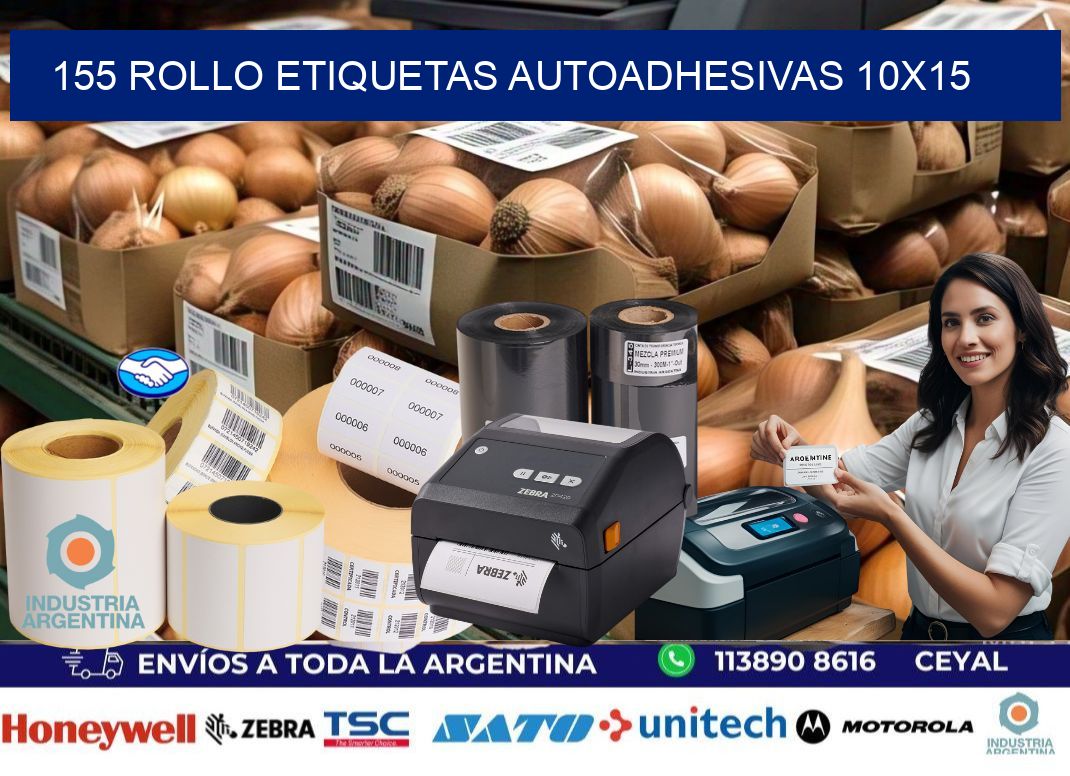 155 Rollo Etiquetas autoadhesivas 10x15