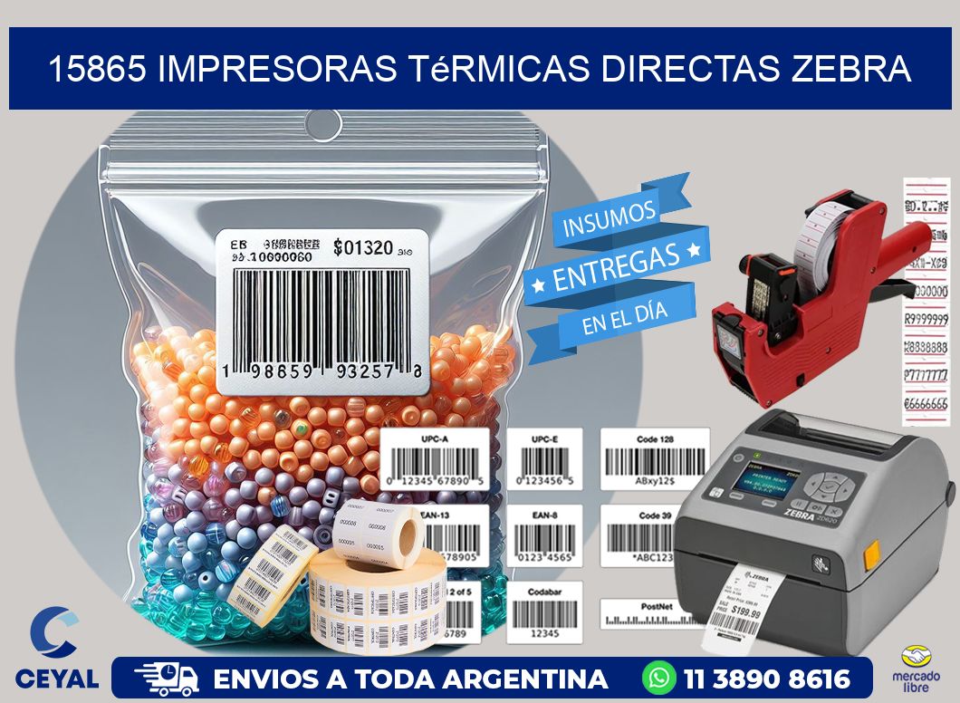 15865 impresoras térmicas directas zebra