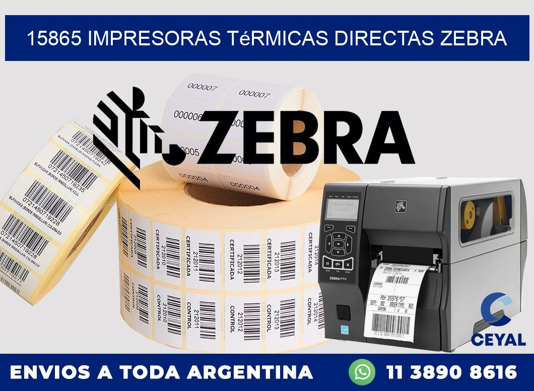 15865 impresoras térmicas directas zebra