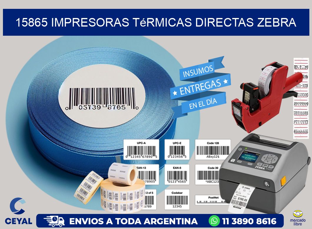 15865 impresoras térmicas directas zebra