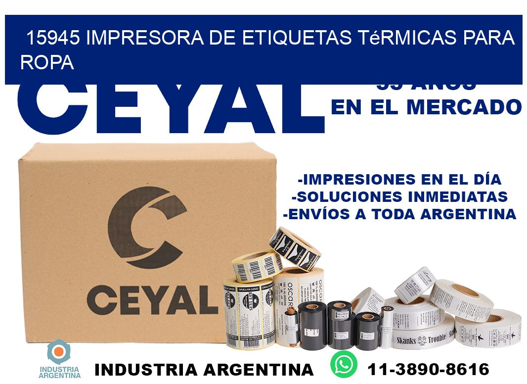 15945 impresora de etiquetas térmicas para ropa