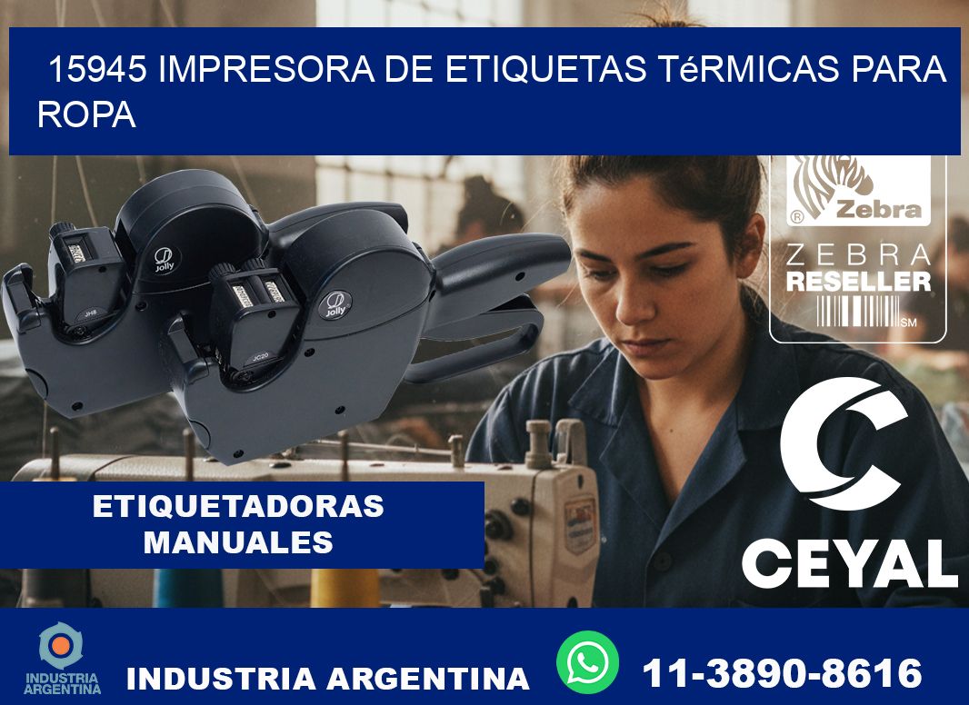 15945 impresora de etiquetas térmicas para ropa