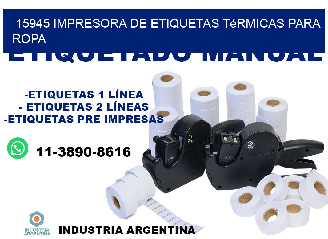 15945 impresora de etiquetas térmicas para ropa