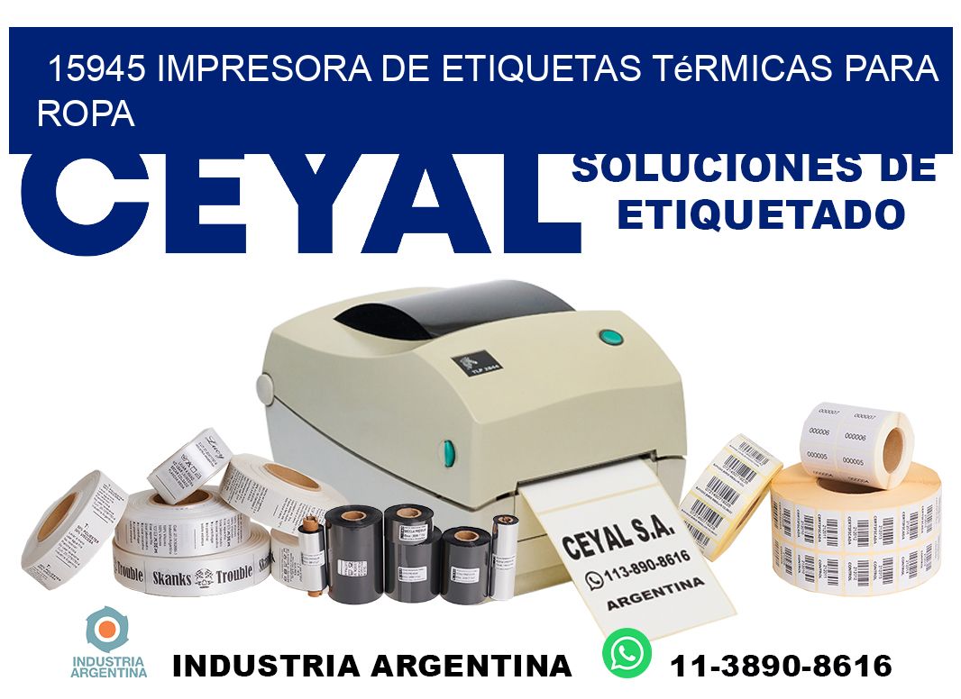 15945 impresora de etiquetas térmicas para ropa