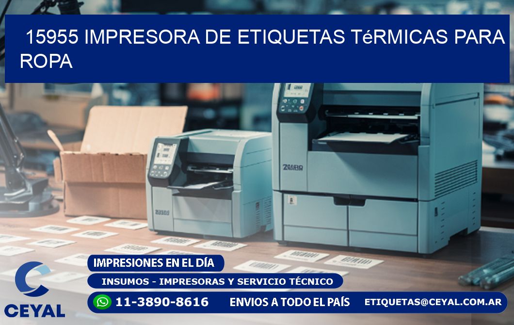 15955 impresora de etiquetas térmicas para ropa