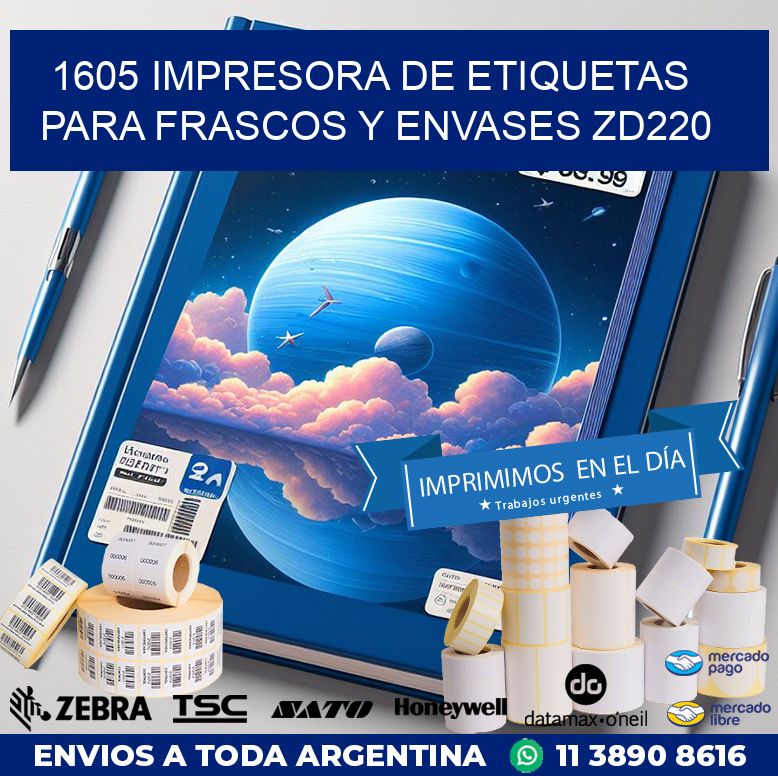 1605 impresora de etiquetas para frascos y envases ZD220