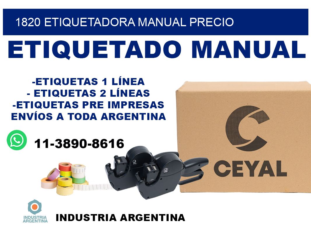 1820 etiquetadora manual precio