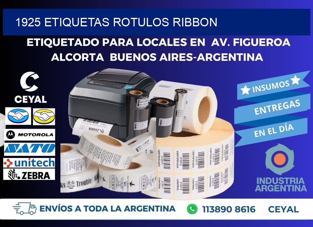1925 Etiquetas rotulos ribbon