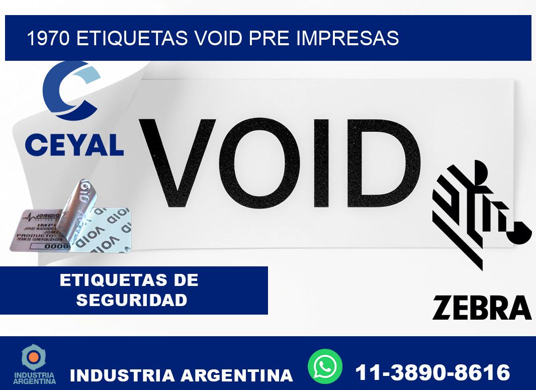 1970 etiquetas void pre impresas