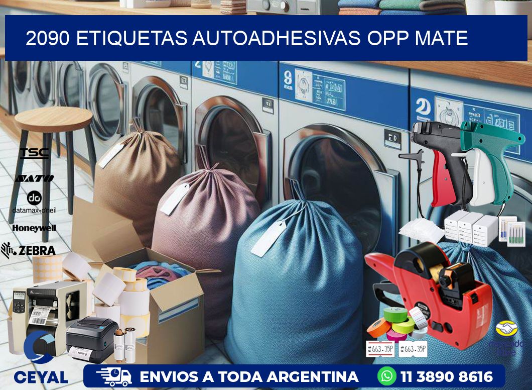 2090 etiquetas autoadhesivas Opp Mate