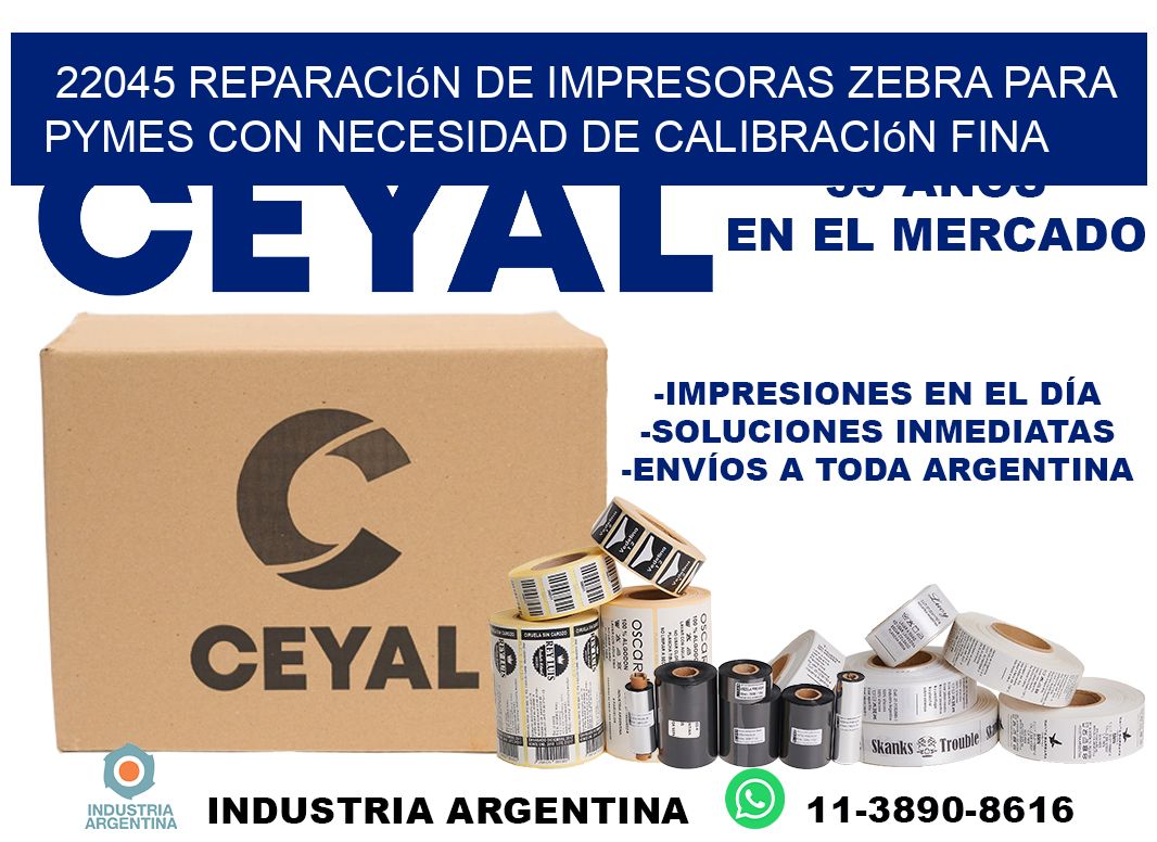 22045 reparación de impresoras zebra para pymes con necesidad de calibración fina