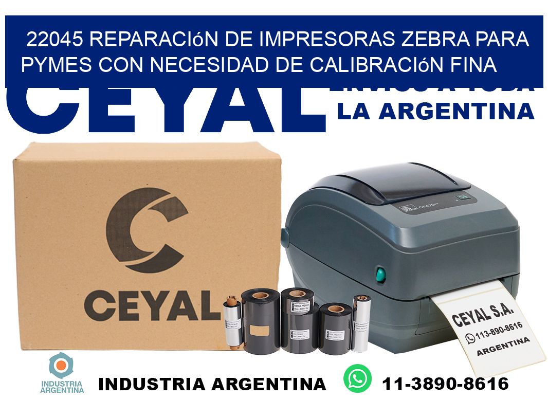 22045 reparación de impresoras zebra para pymes con necesidad de calibración fina