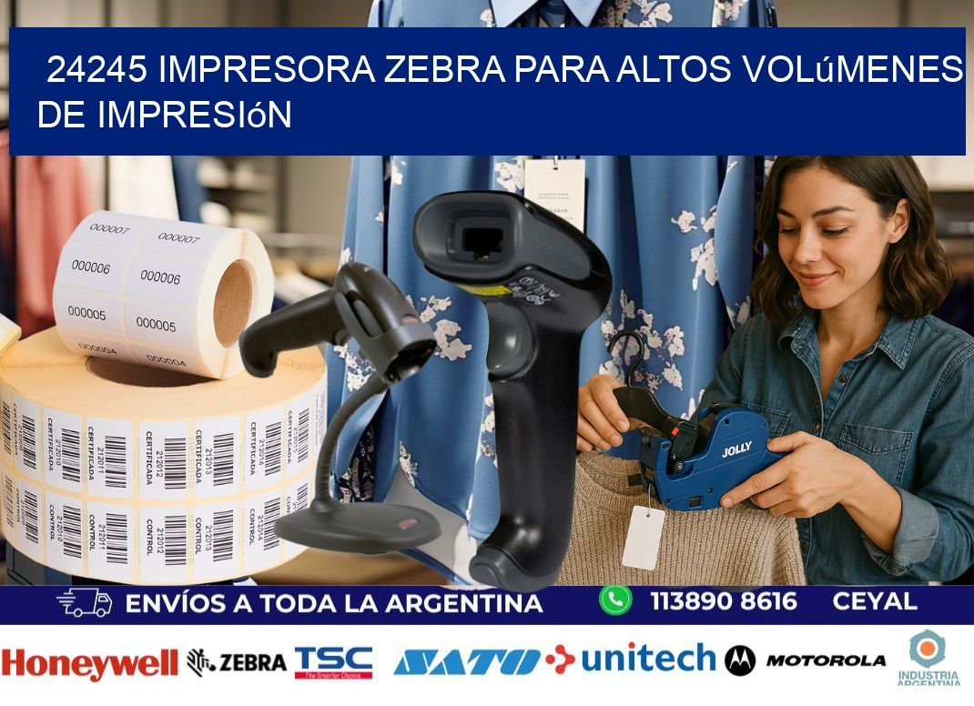 24245 impresora zebra para altos volúmenes de impresión