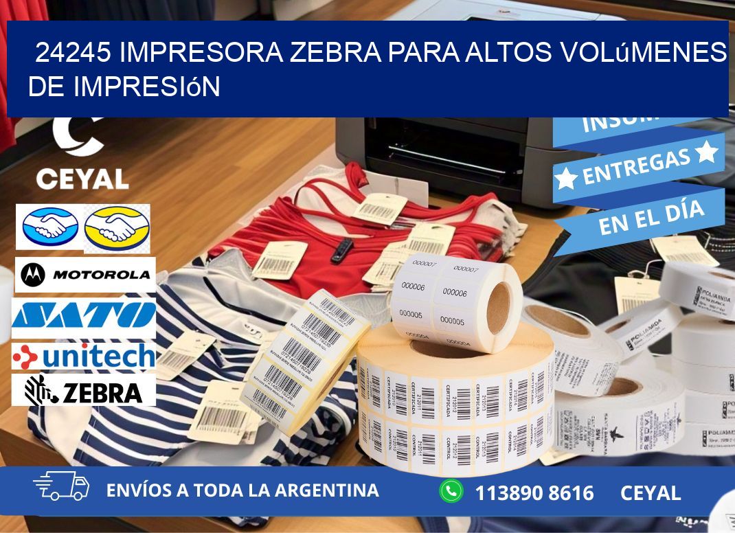 24245 impresora zebra para altos volúmenes de impresión