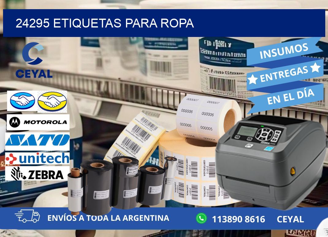 24295 etiquetas para ropa