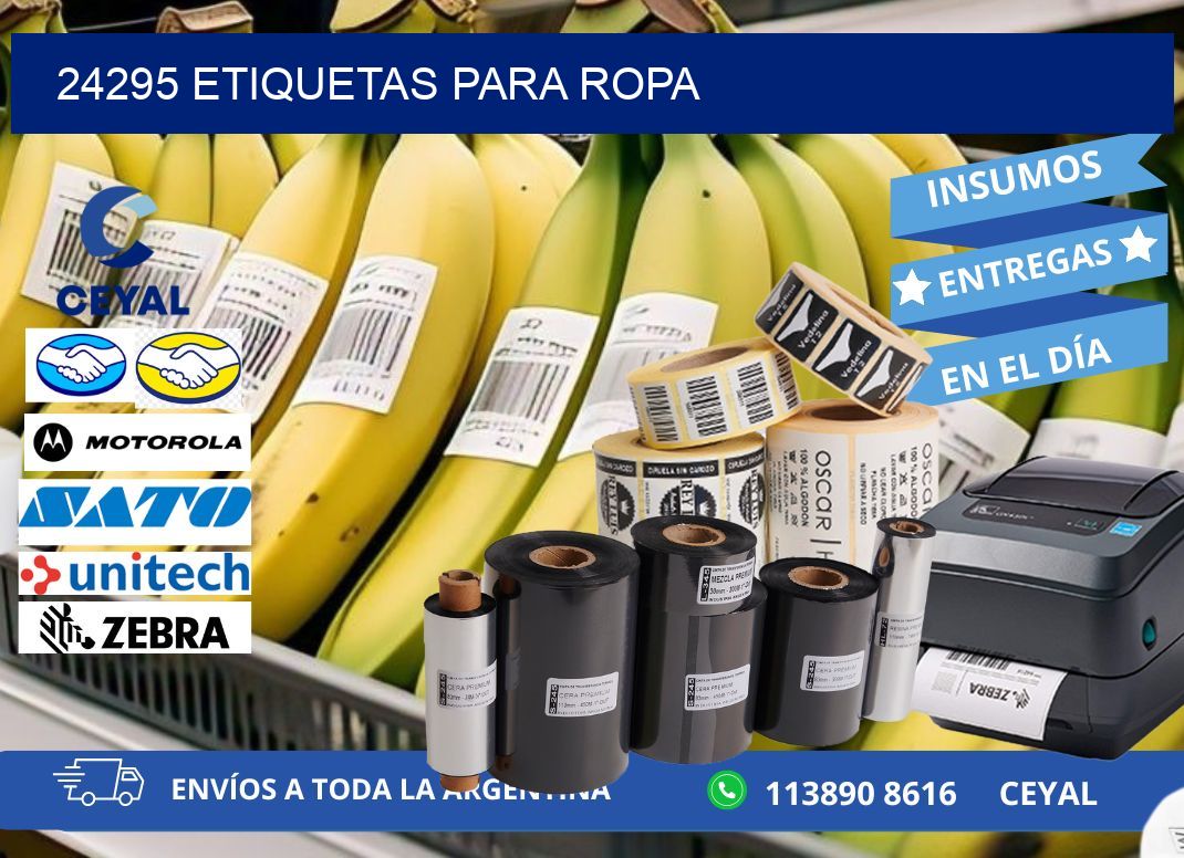 24295 etiquetas para ropa