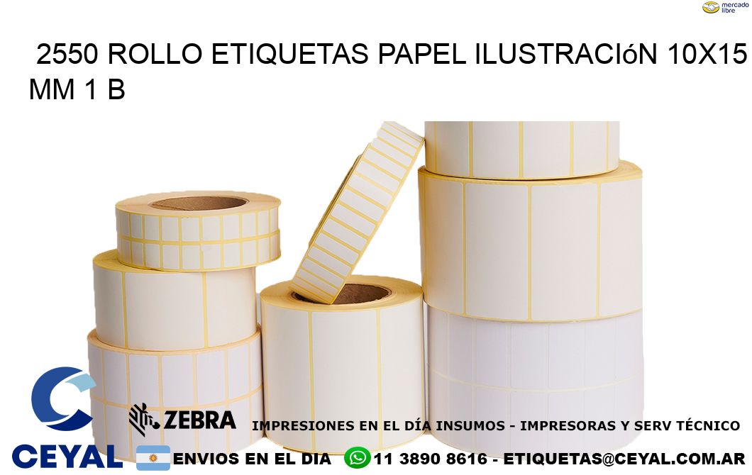 2550 Rollo Etiquetas Papel Ilustración 10×15 Mm 1 B