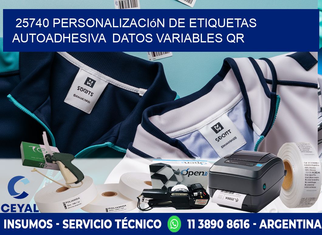 25740 Personalización de etiquetas autoadhesiva  datos variables QR