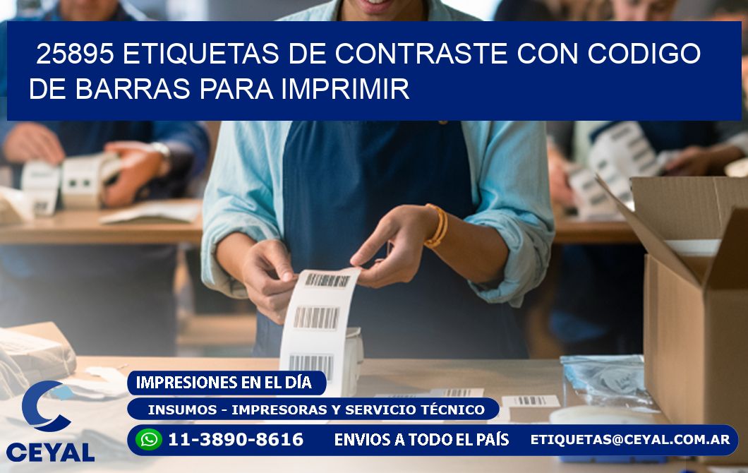 25895 etiquetas de contraste con codigo de barras para imprimir