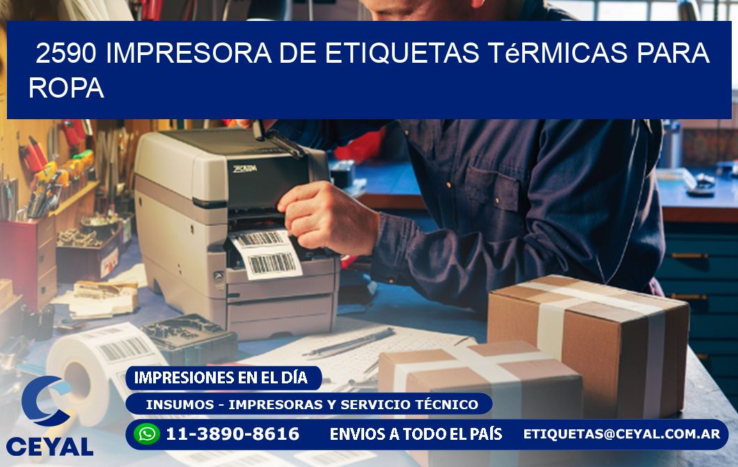 2590 impresora de etiquetas térmicas para ropa