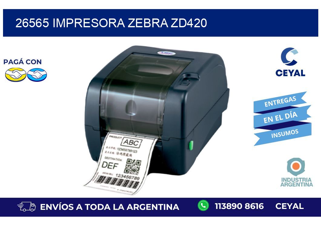 26565 Impresora Zebra ZD420