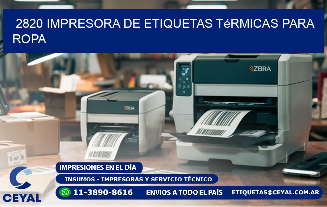 2820 impresora de etiquetas térmicas para ropa