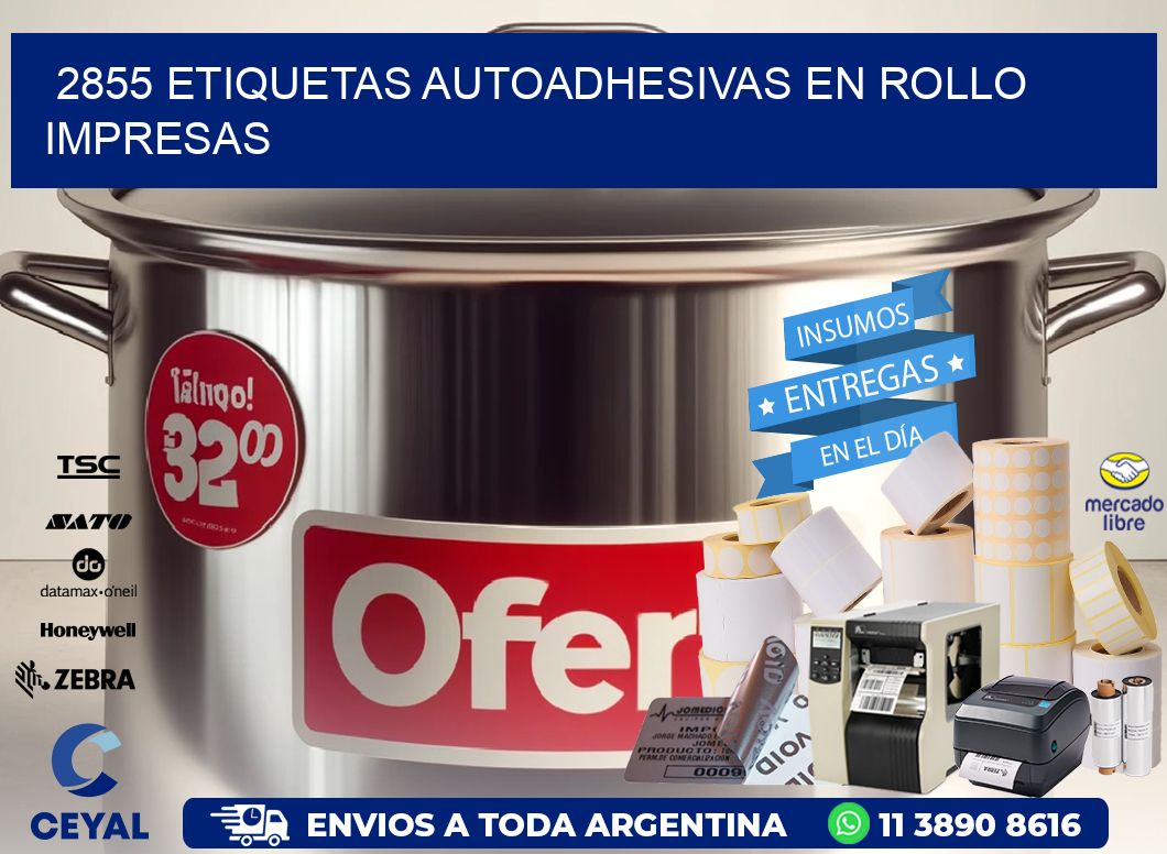 2855 Etiquetas autoadhesivas en rollo impresas