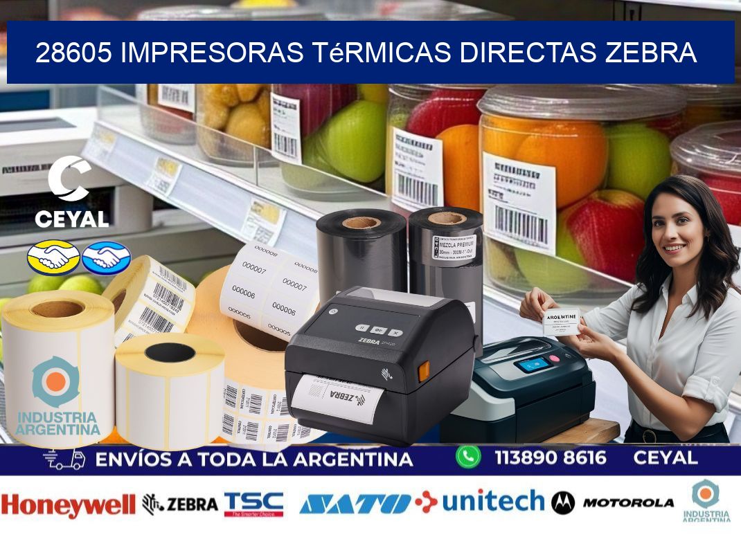 28605 impresoras térmicas directas zebra