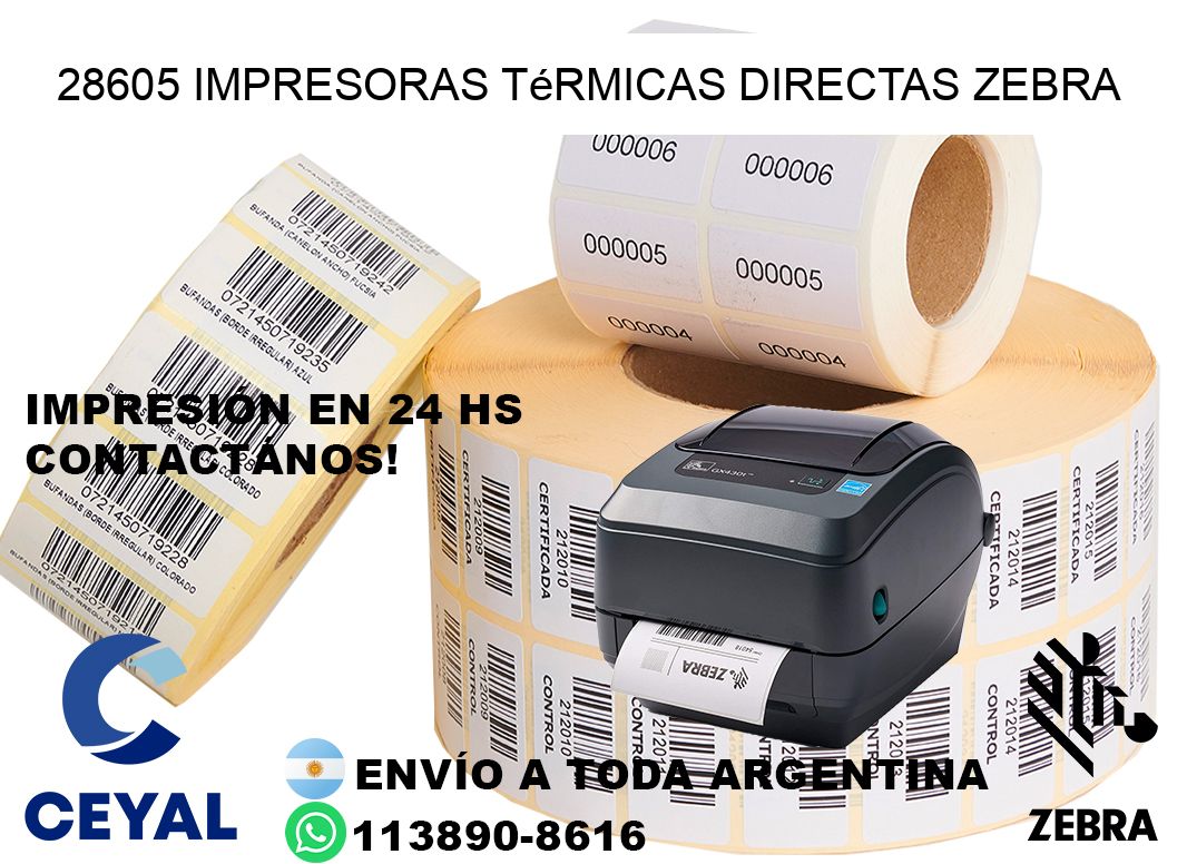 28605 impresoras térmicas directas zebra