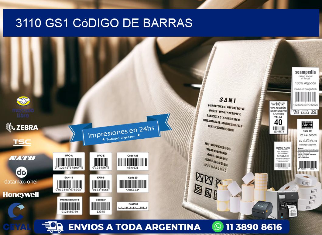 3110 GS1 código de barras