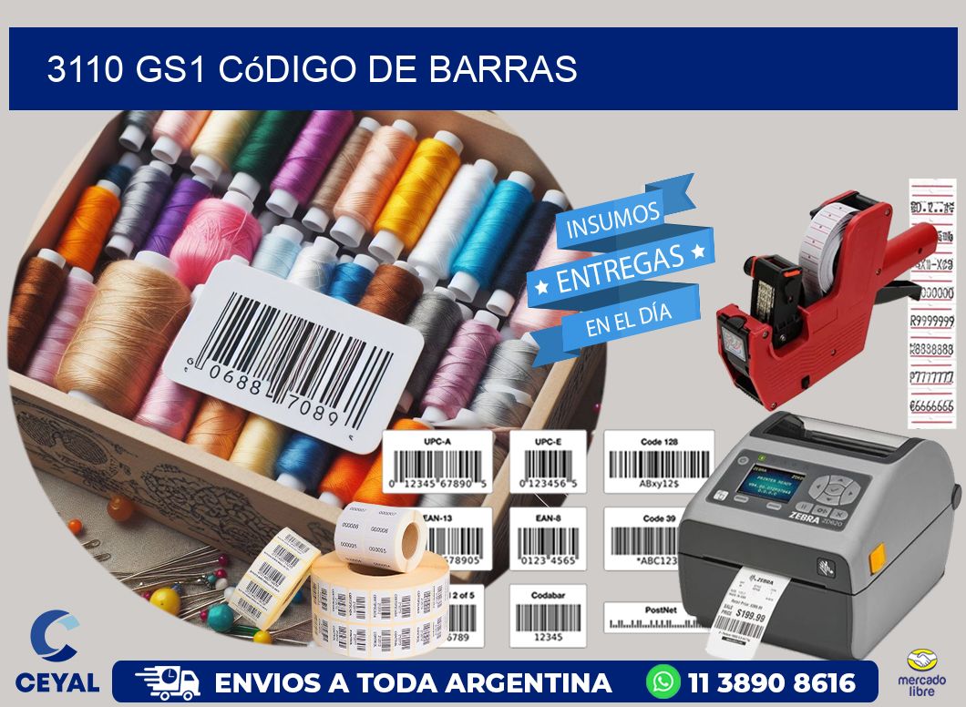 3110 GS1 código de barras