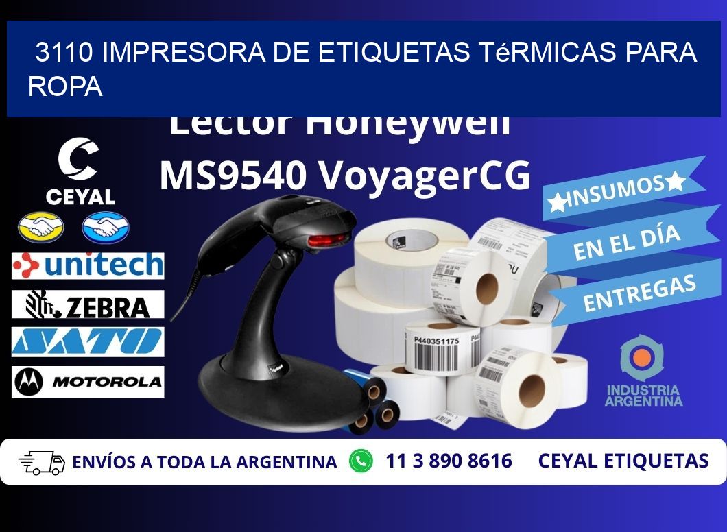 3110 impresora de etiquetas térmicas para ropa