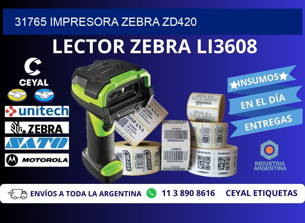 31765 Impresora Zebra ZD420