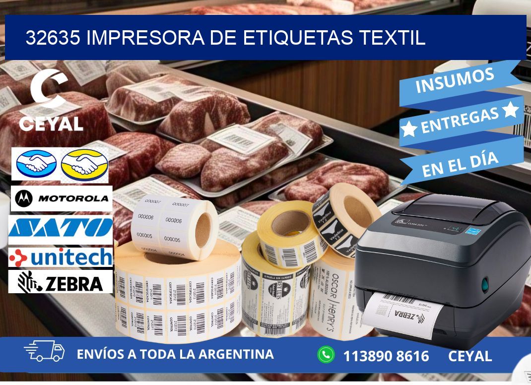 32635 Impresora de etiquetas textil