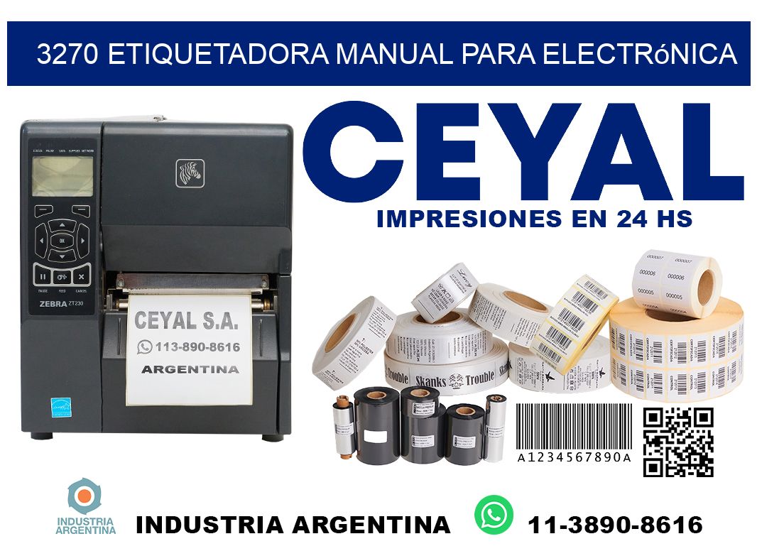 3270 etiquetadora manual para electrónica