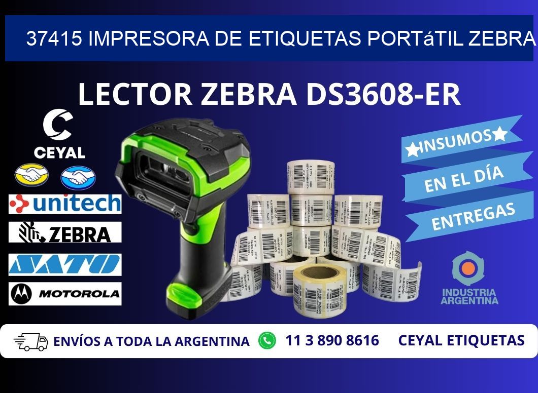 37415 impresora de etiquetas portátil Zebra