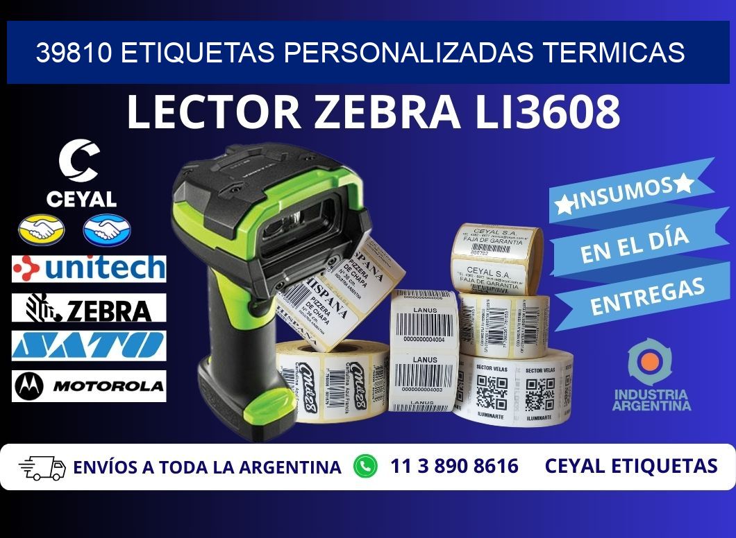 39810 Etiquetas personalizadas termicas
