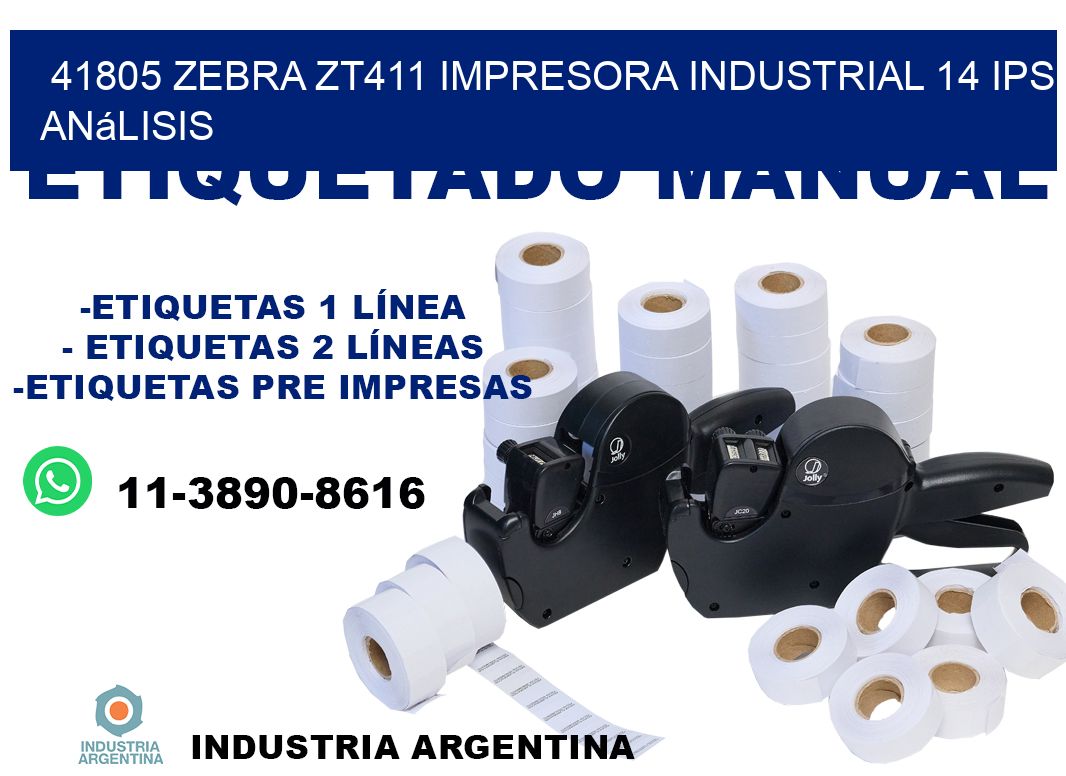 41805 Zebra ZT411 impresora industrial 14 ips análisis