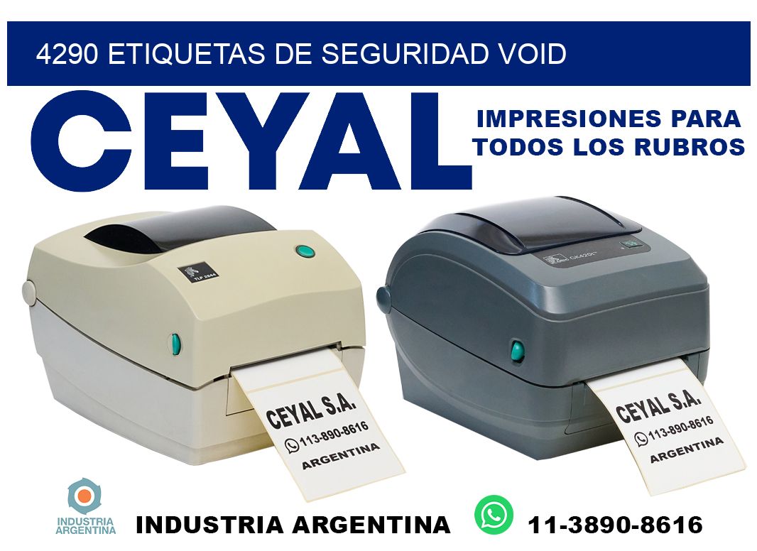 4290 etiquetas de seguridad void