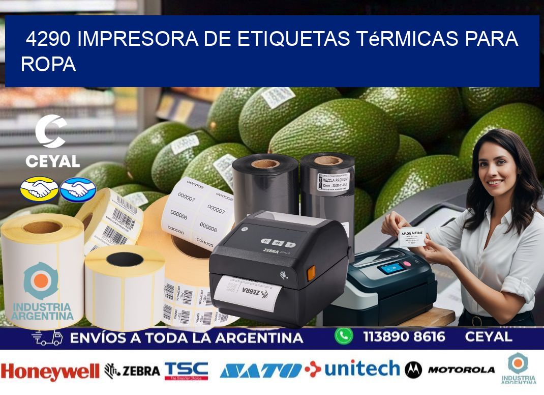 4290 impresora de etiquetas térmicas para ropa