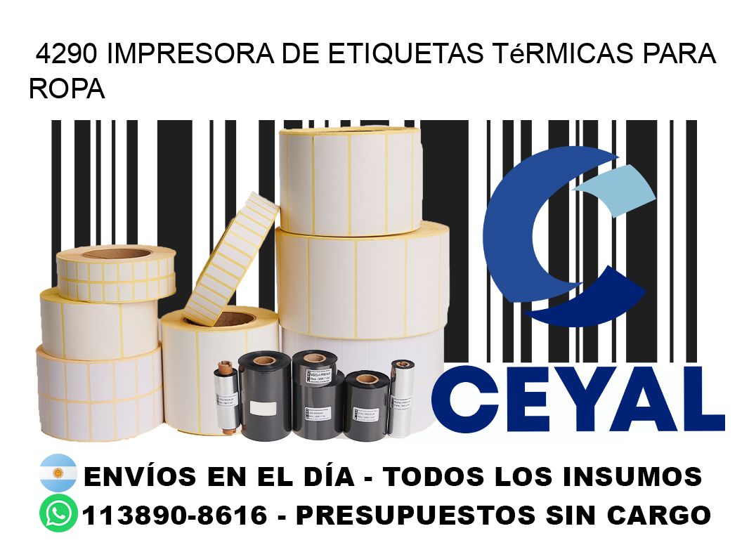 4290 impresora de etiquetas térmicas para ropa