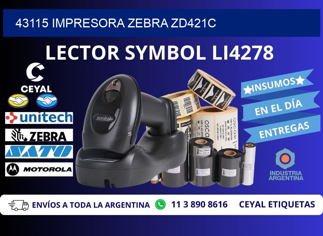 43115 Impresora Zebra zd421c