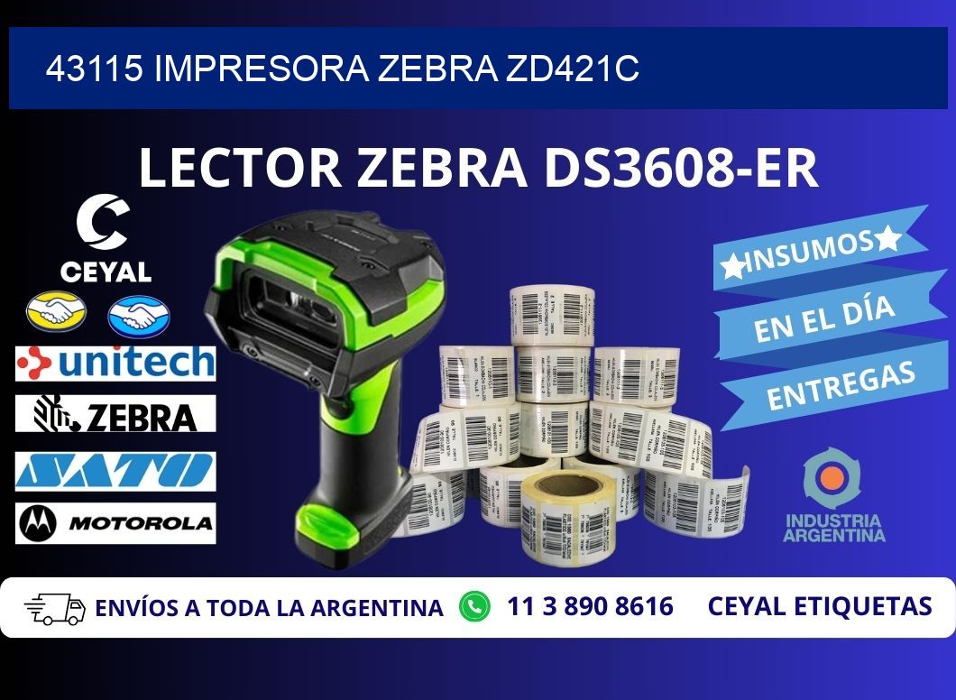 43115 Impresora Zebra zd421c