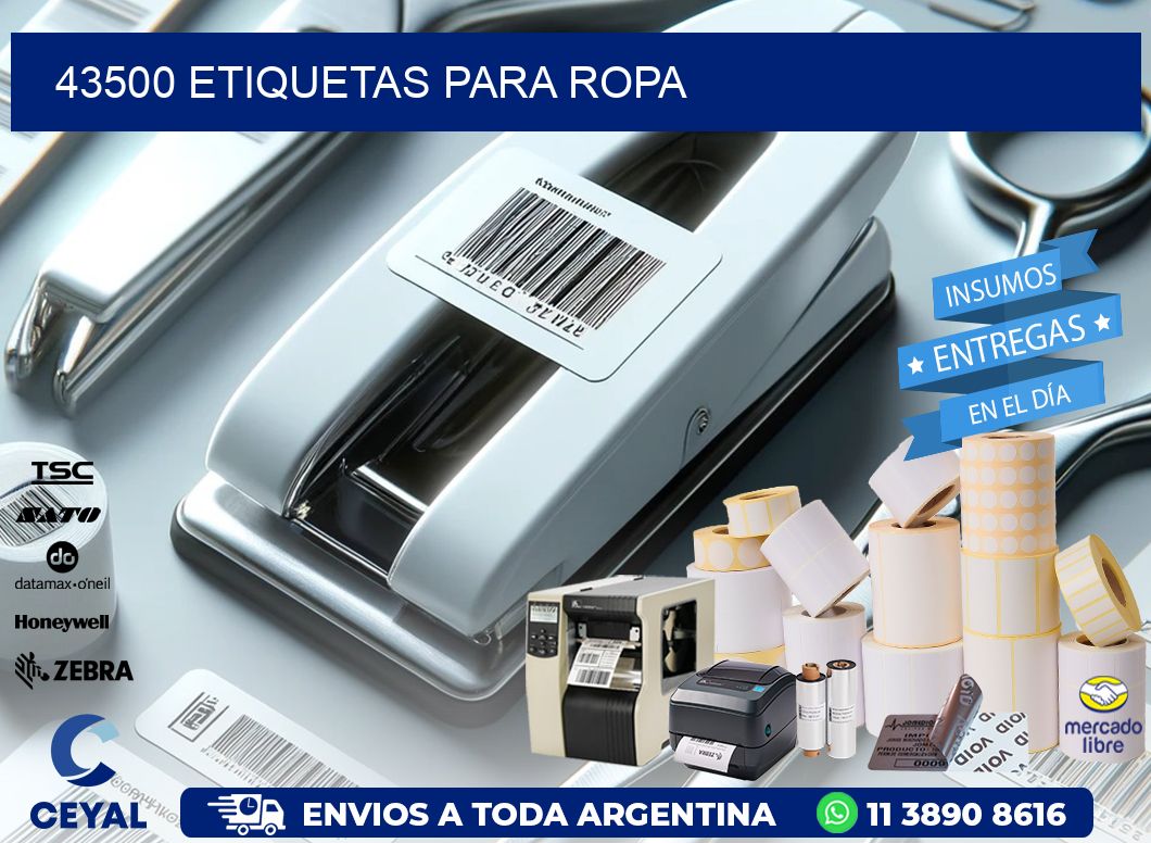 43500 etiquetas para ropa