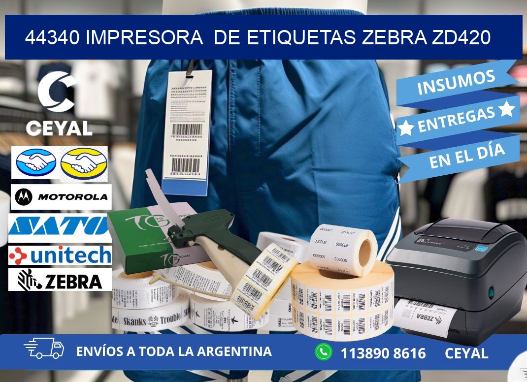 44340 impresora  de etiquetas Zebra ZD420